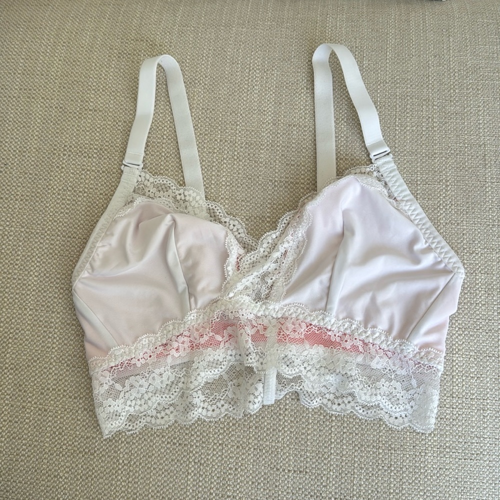 Curvy Kate Reversible White Lace Bralette Size 30G